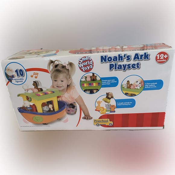 NWT Preschool Noah’s Ark Playset—Small World Toys 10 Removable Figures Music - Picture 2 of 2